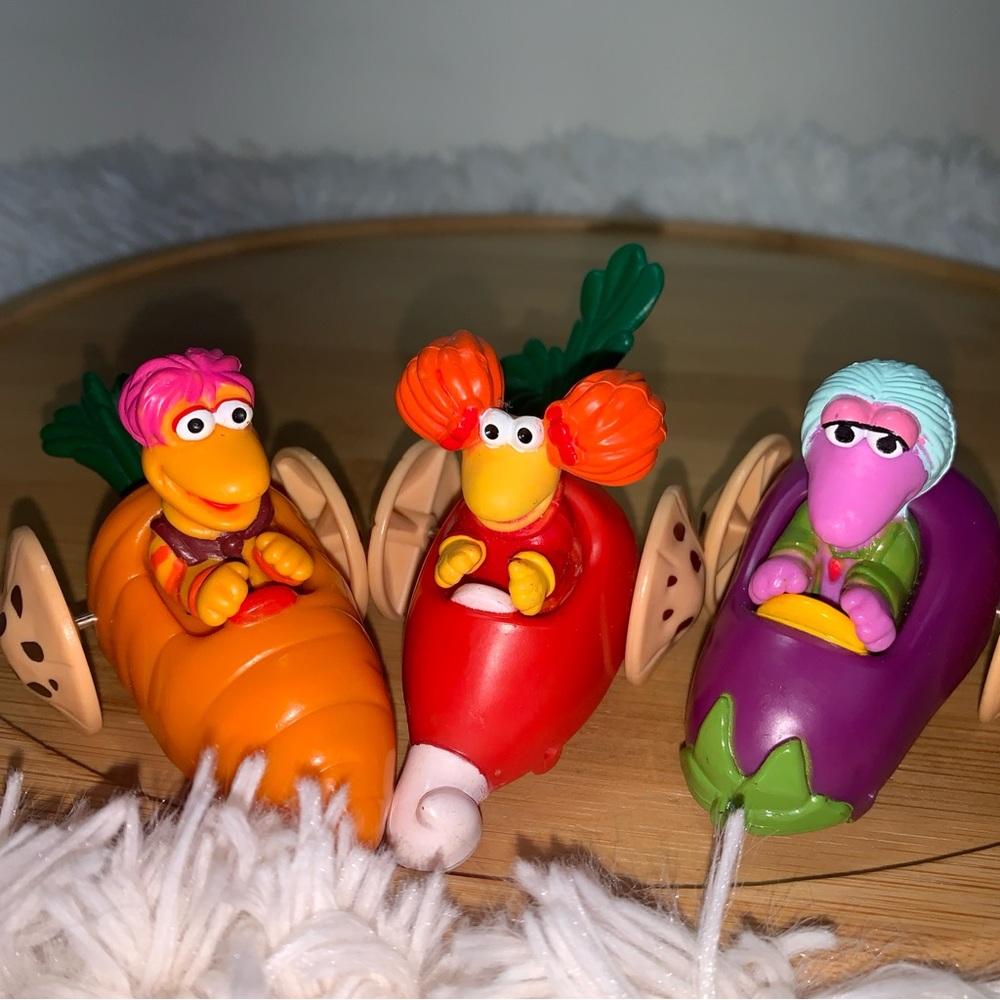 Fraggle Rock McDonald’s Happy Meal Toys 1988 - Lot Of 3 Vegetable Cars Figures